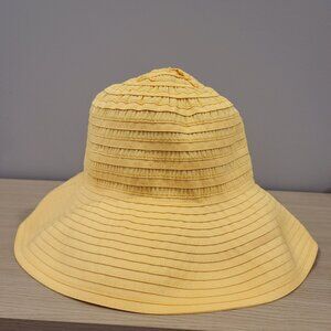 Betmar‎ New York Hat Yellow  Brim Boho Bucket Hat Garden Beach Vacation Resort